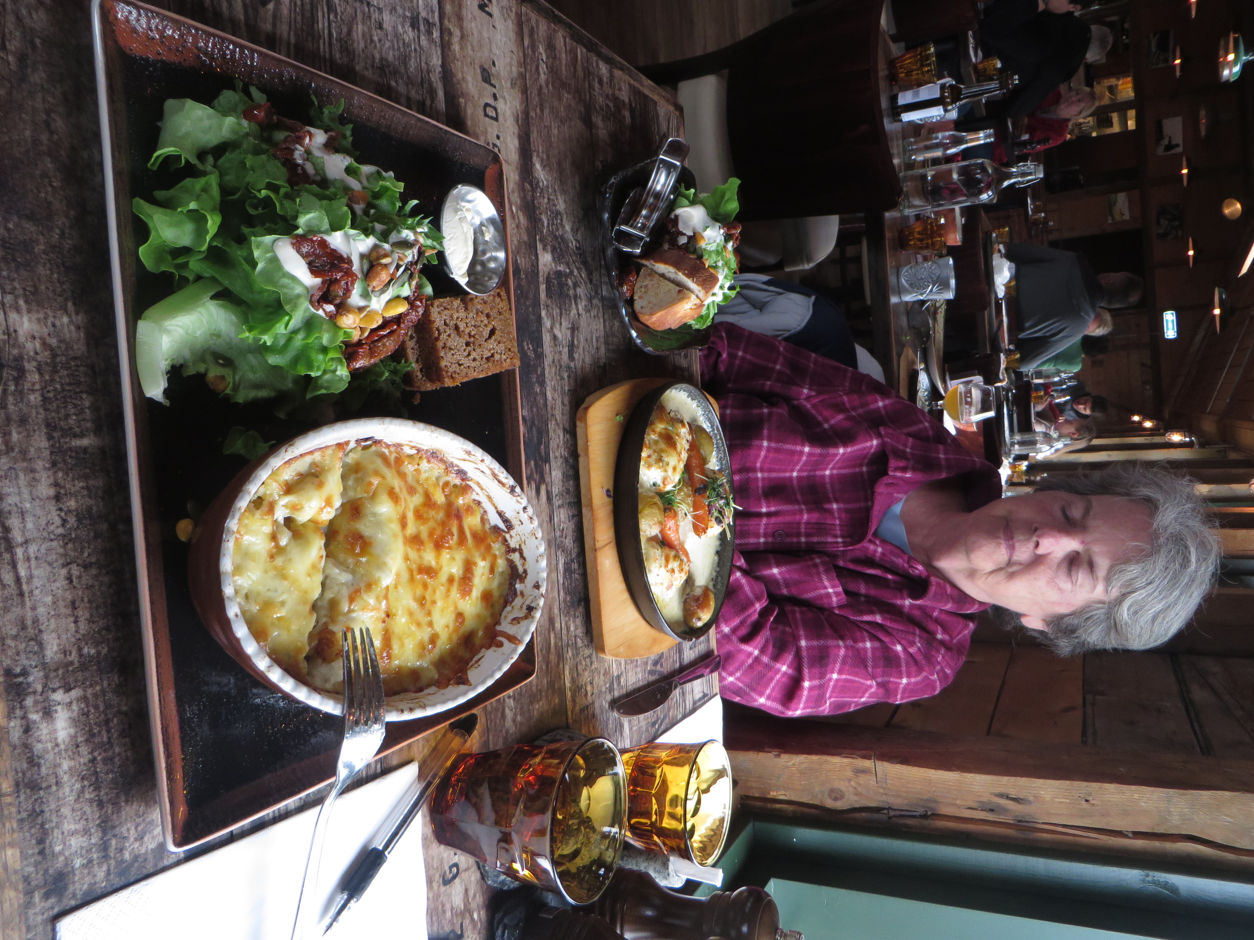 Ann Stark dining in Iceland