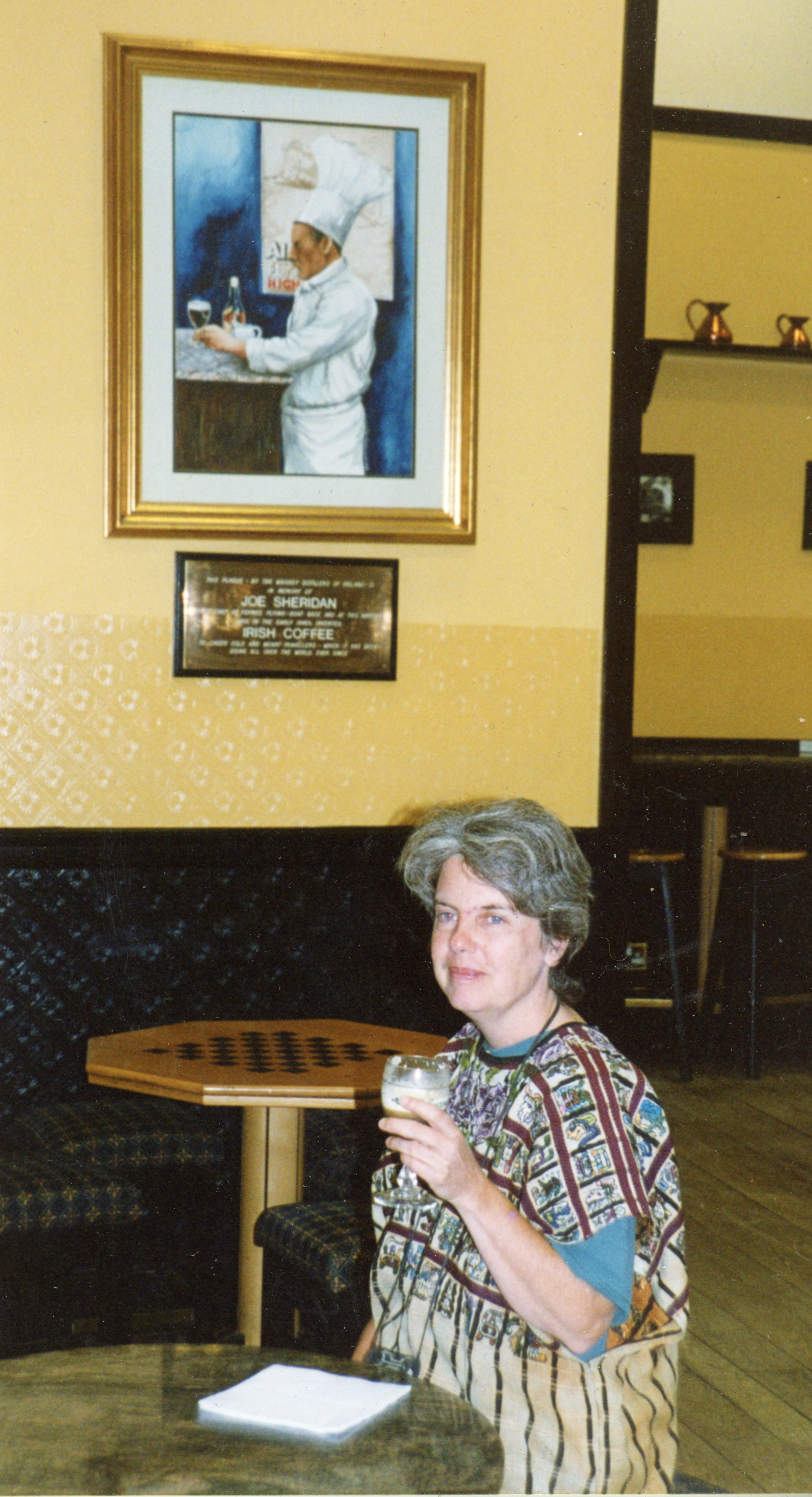 Ann Stark with Irish coffee where Irish coffee was invented