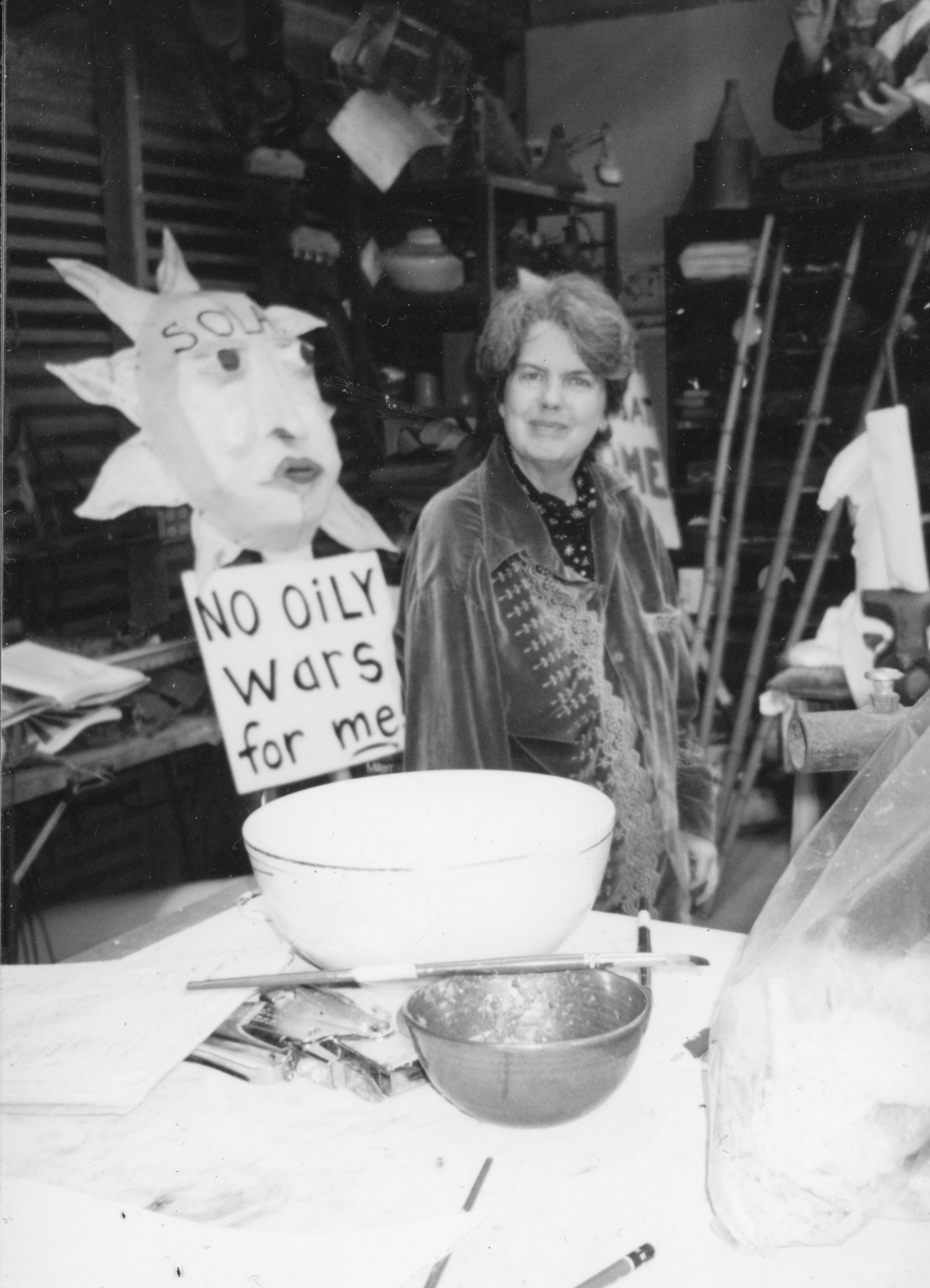 Ann Stark preparing for Austin demonstration